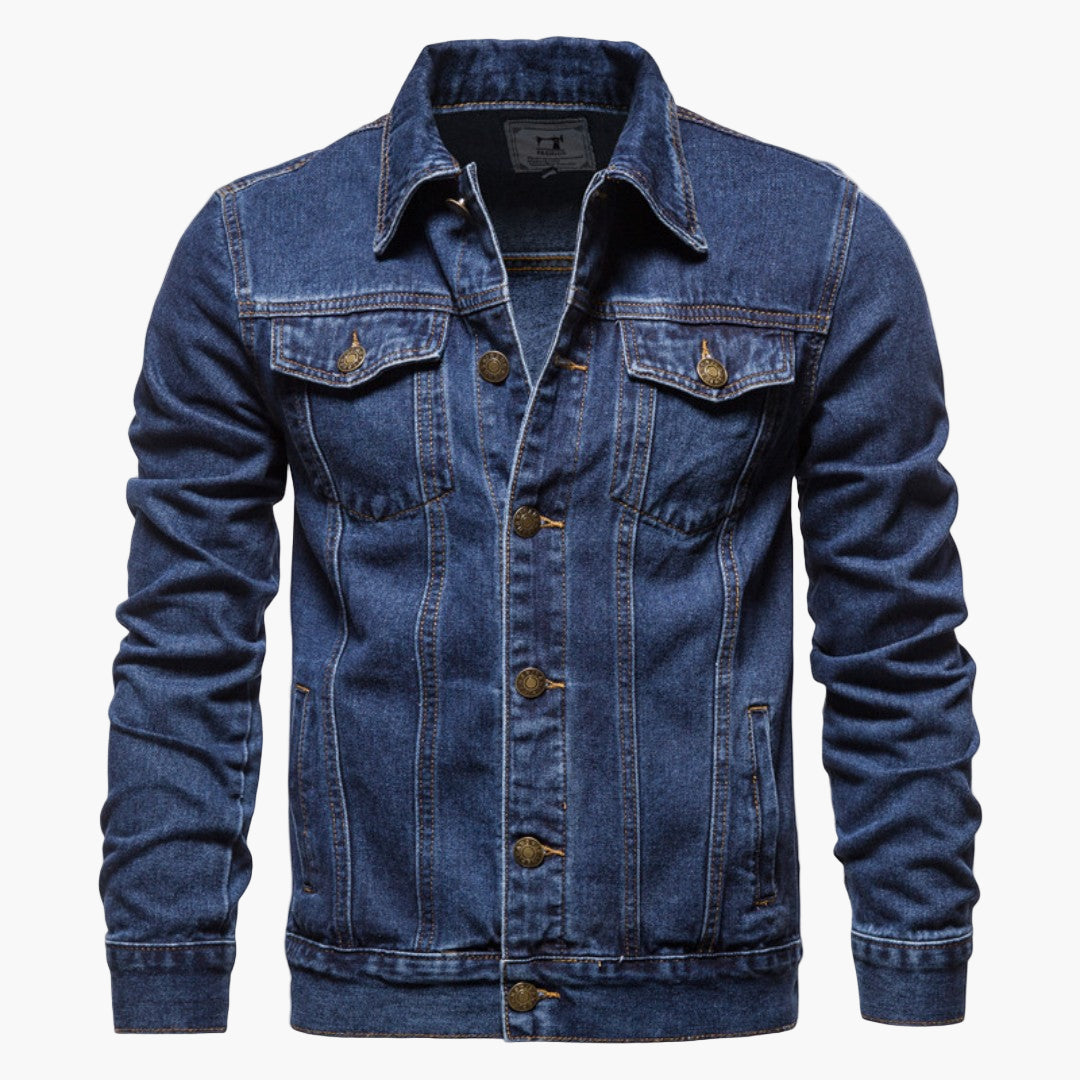 Men's Classic Denim Trucker Jacket for Everyday Style and Versatility