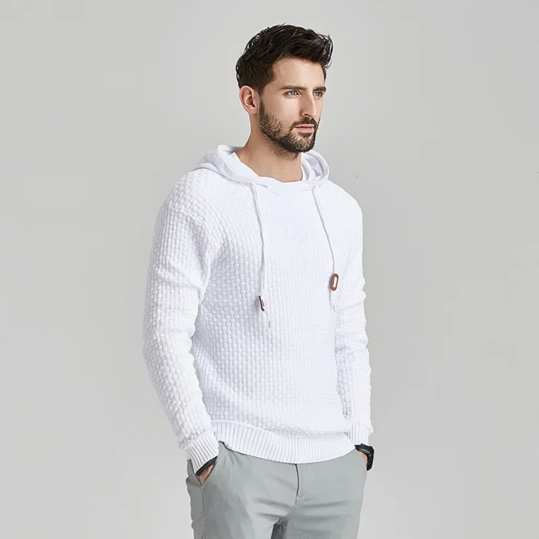 Men's Casual Plaid Hoodie Sweatshirt – Modern Relaxed Fit, Everyday Comfort
