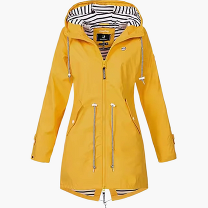 Women's Waterproof Outdoor Hooded Windbreaker Jacket – Casual All-Season Rain Coat