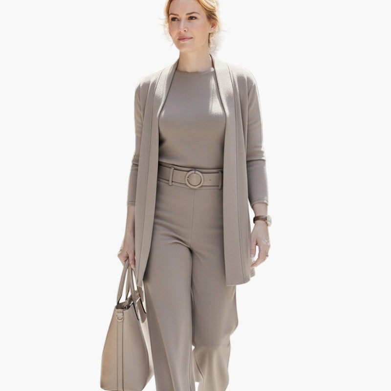 Women's Three-Piece Elegant Business & Casual Pantsuit Set – Classic Tailored Outfit
