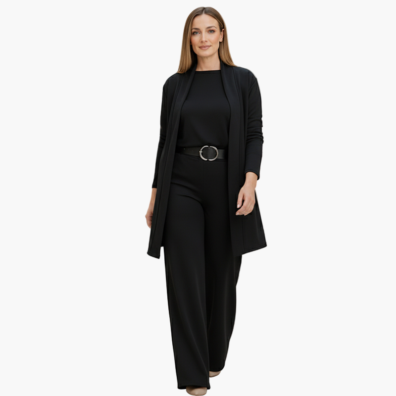 Women's Three-Piece Elegant Business & Casual Pantsuit Set – Classic Tailored Outfit