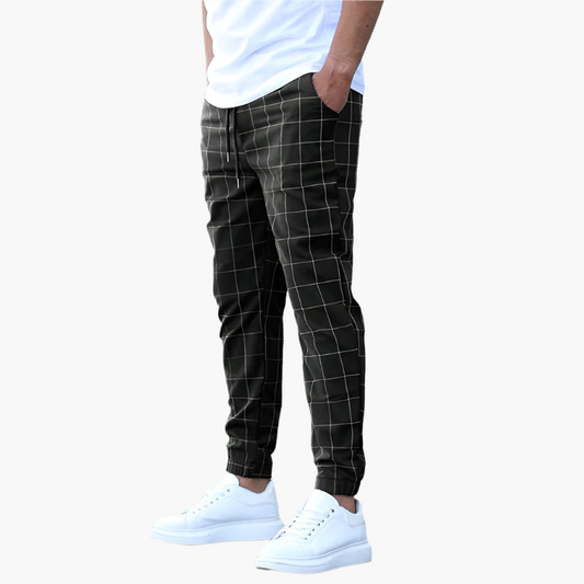 Men's Casual Checkered Jogger Pants – Modern Style & Everyday Comfort