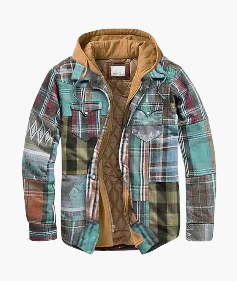 Men's Hooded Plaid Shirt Jacket for Everyday Comfort and Style