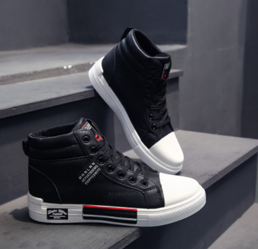Men's High Top Fashion Sneakers for Fall and Winter – Casual Streetwear Shoes