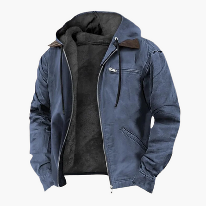 Men's Casual Hooded Zip-Up Jacket with Pockets – Everyday Outdoor Style