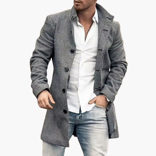 Men's Sophisticated Casual Long Coat – Modern Style for Everyday Elegance