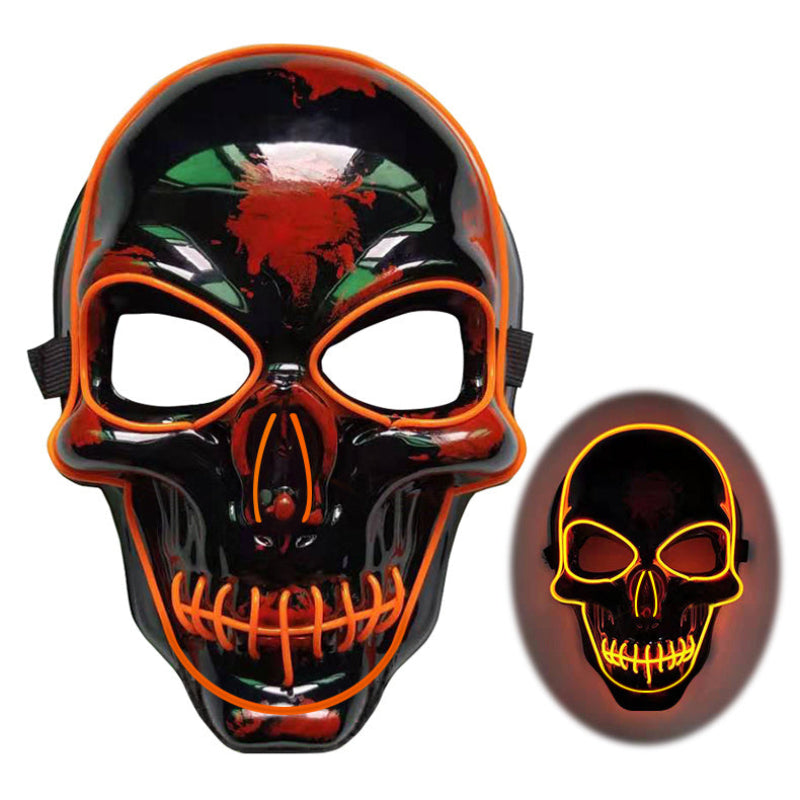 Halloween LED Skull Mask for Adults – Glowing Costume Party Accessory