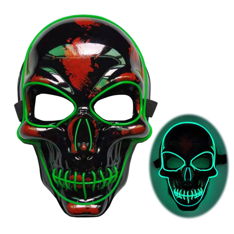 Halloween LED Skull Mask for Adults – Glowing Costume Party Accessory