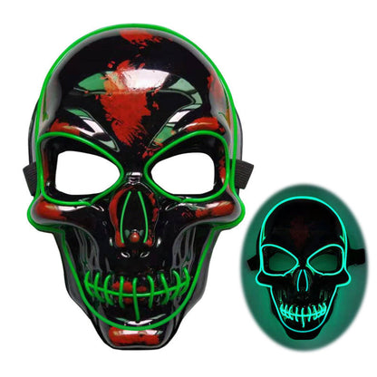 Halloween LED Skull Mask for Adults – Glowing Costume Party Accessory
