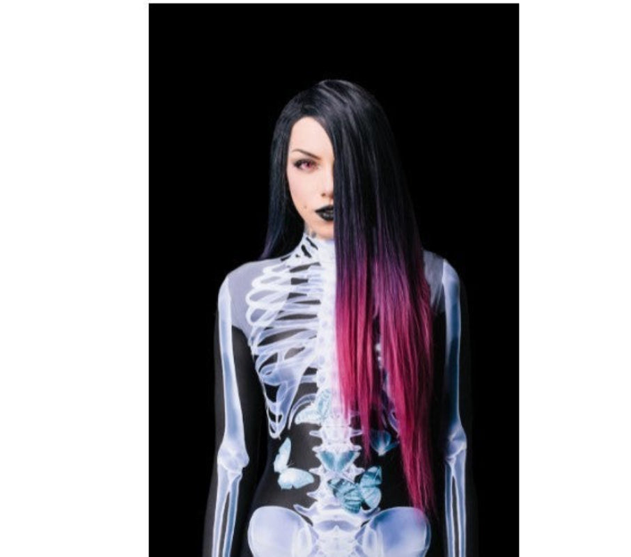 Men's and Women's Halloween Skeleton X-Ray Bodysuit Costume