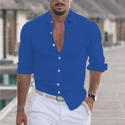Alfred – Men's Linen Button-Up Beach Shirt