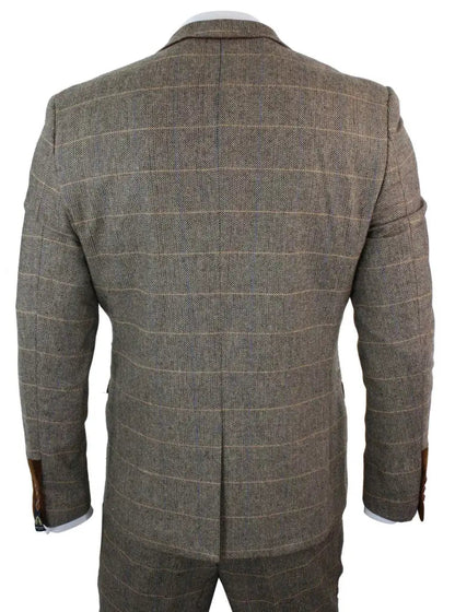 Men's Three-Piece Double Breasted Suit – Classic British Style for Weddings and Special Occasions