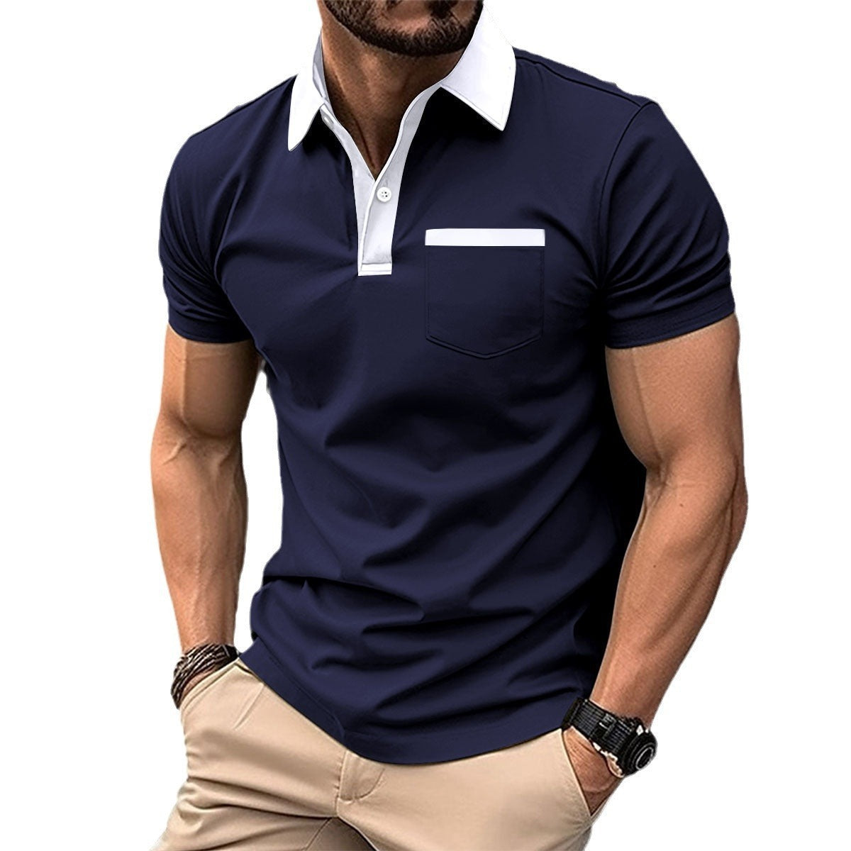 Malcolm – Slim Fit Short-Sleeved Polo Shirt for Men