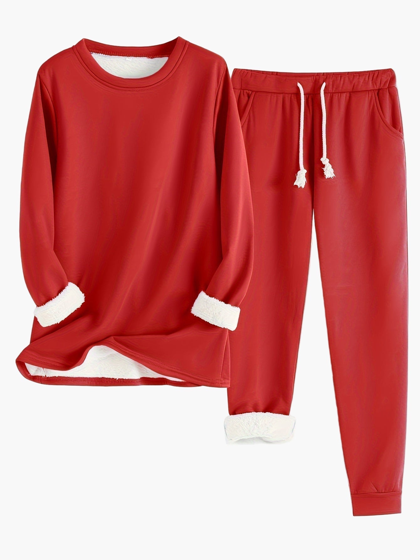 Women's Cozy Two-Piece Lounge Set – Relaxed Fit Pajama & Homewear Outfit