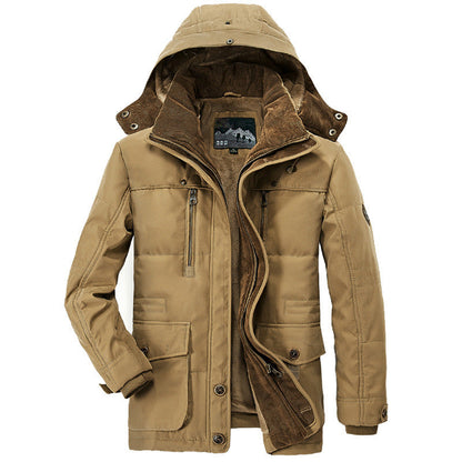 Walter – Thick Cotton Jacket with Hood and Pockets