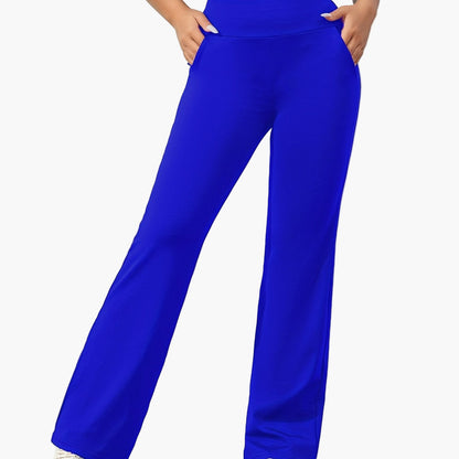 Women's Flared Yoga Pants with Pockets – Comfortable Stretch Fit for Yoga or Casual Wear