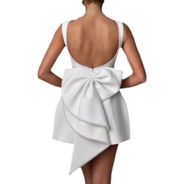 Lydia – Women's Pearl Bow Fashion Slim Fit Skirt