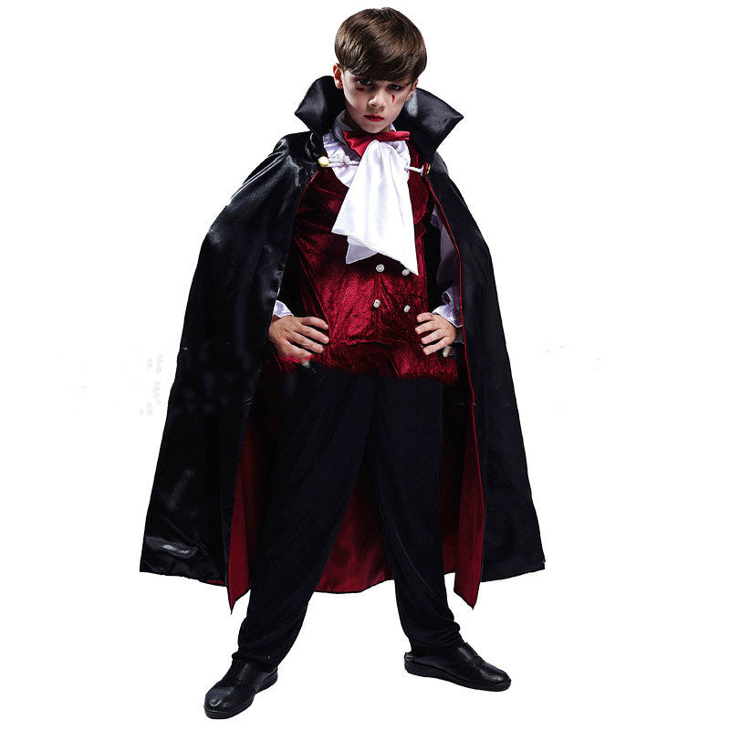 Kids' Halloween Vampire Costume Set - Boys' Classic Dracula Outfit for Trick-or-Treat & Parties