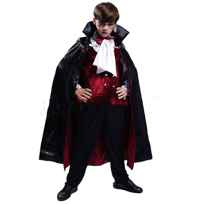 Kids' Halloween Vampire Costume Set - Boys' Classic Dracula Outfit for Trick-or-Treat & Parties