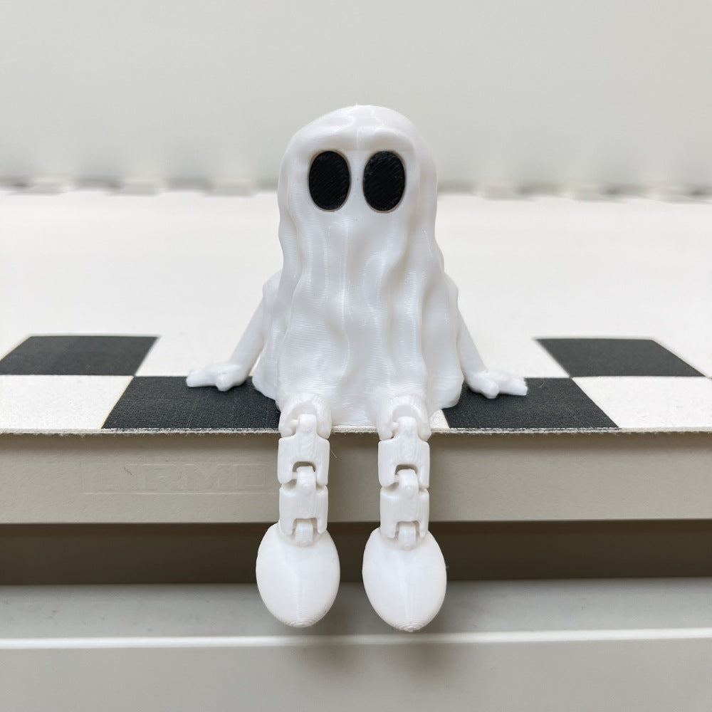 Halloween Ghost Figurine Decoration – Spooky 3D Printed Ornament for Parties & Home