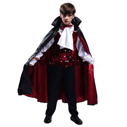 Kids' Halloween Vampire Costume Set - Boys' Classic Dracula Outfit for Trick-or-Treat & Parties