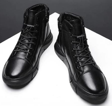 Men's High-Top Casual Fashion Sneakers with Rubber Sole for Everyday Comfort