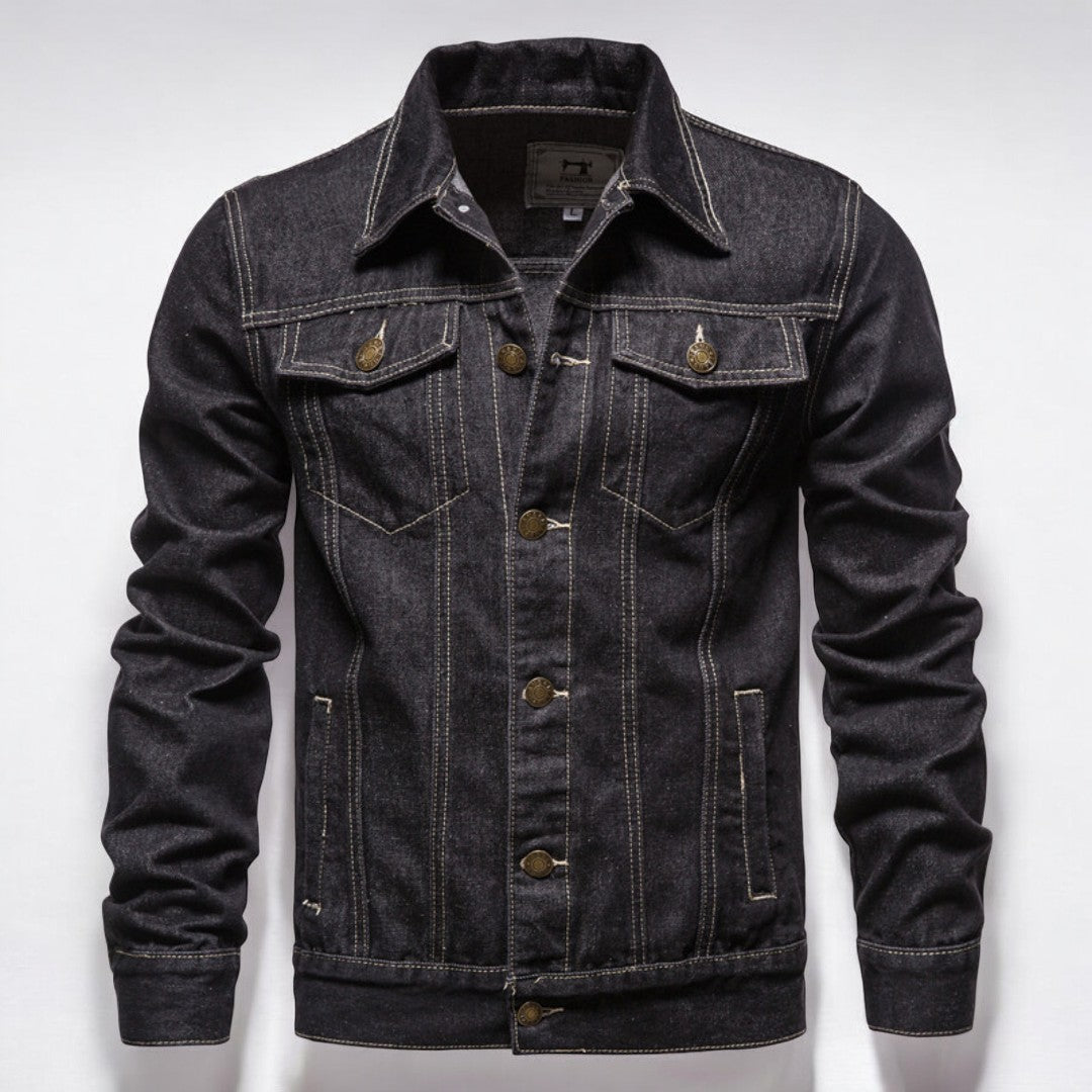 Men's Classic Denim Trucker Jacket for Everyday Style and Versatility