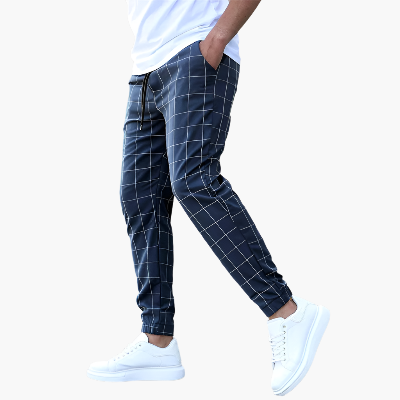 Men's Casual Checkered Jogger Pants – Modern Style & Everyday Comfort