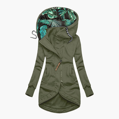 Women's Elegant Hooded Asymmetrical Coat – Stylish Everyday Outerwear