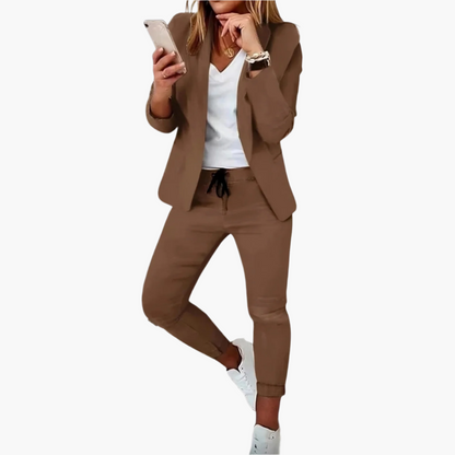 Women's Business Casual Blazer and Pants Set – Stylish Comfortable Office Wear