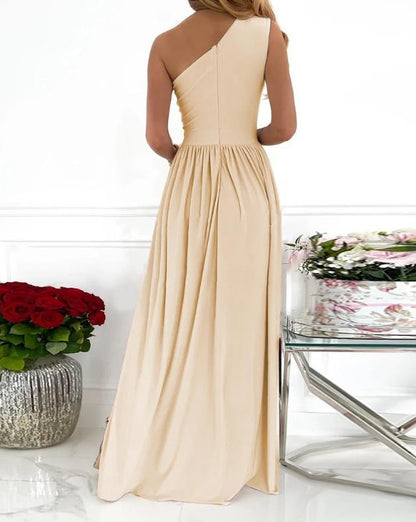 Imogen – One Shoulder High Split Cocktail Maxi Dress