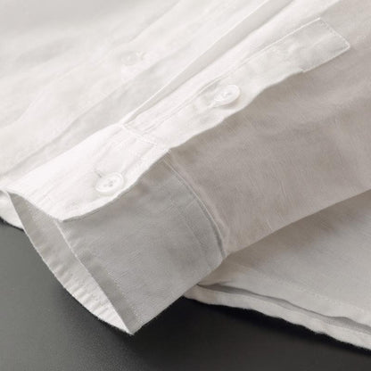 Amy – Hooded Long Sleeve Casual Linen Shirt