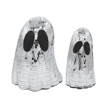 Halloween Disco Ball Ghost Decoration – Spooky Party Home Accent
