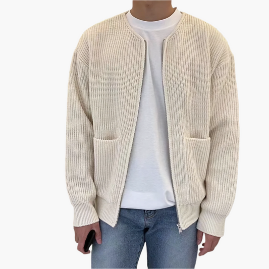Men's Casual Zip Cardigan Sweater – Modern Everyday Knitwear
