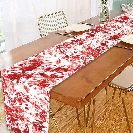 Halloween Bloody Table Runner for Spooky Party Decorations