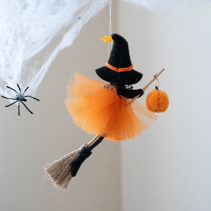Halloween Witch Doll Hanging Decoration for Spooky Party Decor