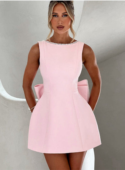 Lydia – Women's Pearl Bow Fashion Slim Fit Skirt