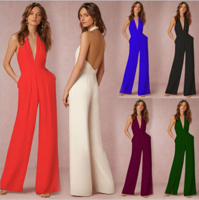 Sandra – Sleeveless Halterneck Jumpsuit