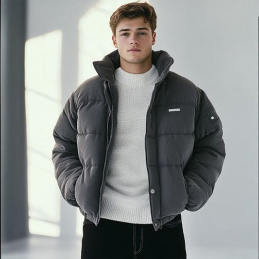 Men's Stylish Winter Puffer Jacket for Urban and Outdoor Use