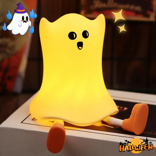 Halloween Ghost Cartoon LED Night Light for Kids – Spooky Bedside Decoration