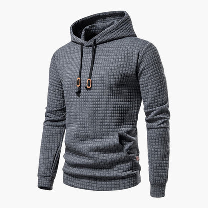 Men's Casual Plaid Hoodie Sweatshirt – Modern Relaxed Fit, Everyday Comfort