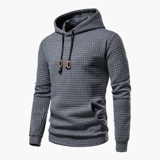 Men's Casual Plaid Hoodie Sweatshirt – Modern Relaxed Fit, Everyday Comfort