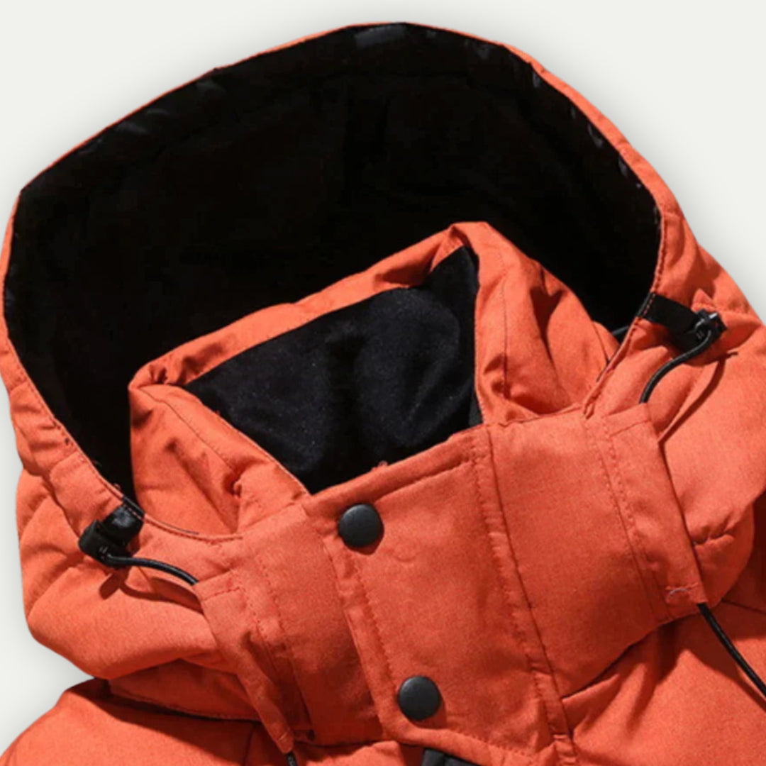 Men's Winter Down Jacket – Padded Hooded Parka for Cold Weather, Urban & Outdoor Style