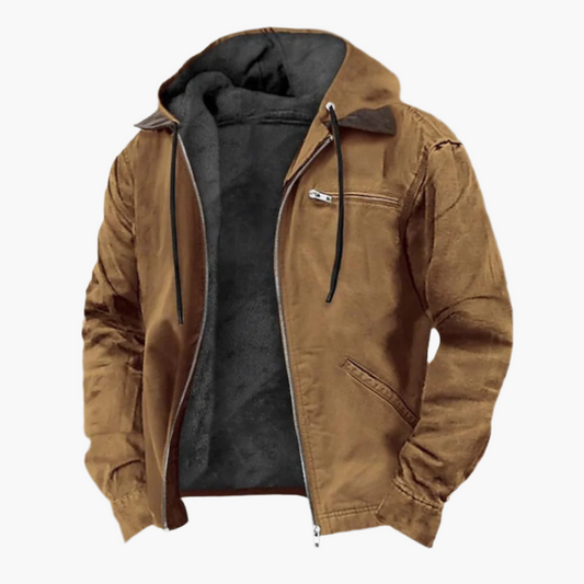 Men's Casual Hooded Zip-Up Jacket with Pockets – Everyday Outdoor Style