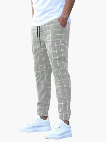 Men's Casual Checkered Jogger Pants – Modern Style & Everyday Comfort