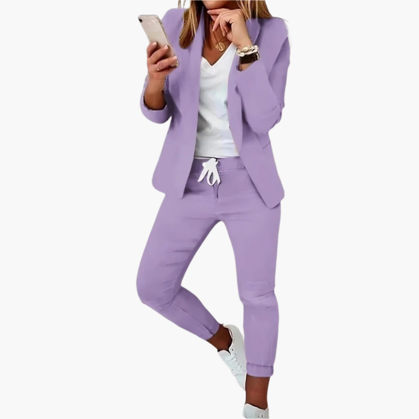 Women's Business Casual Blazer and Pants Set – Stylish Comfortable Office Wear