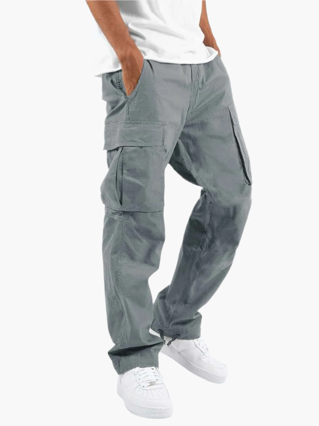 Men's Cargo Pants Relaxed Fit Streetwear Utility Trousers