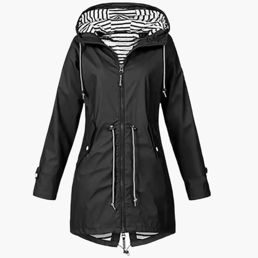Women's Waterproof Outdoor Hooded Windbreaker Jacket – Casual All-Season Rain Coat
