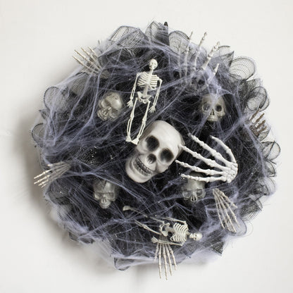 Halloween Skull Mesh Garland Door Ornament