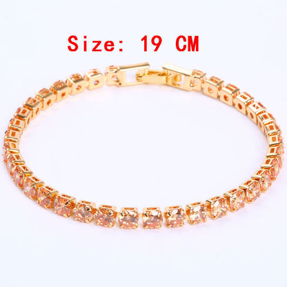 Diana – Simple Gang Drill Zircon Bracelet